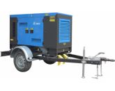 ТСС ЭД-250-Т400-2РКМ17 в шумозащитном кожухе на прицепе с АВР